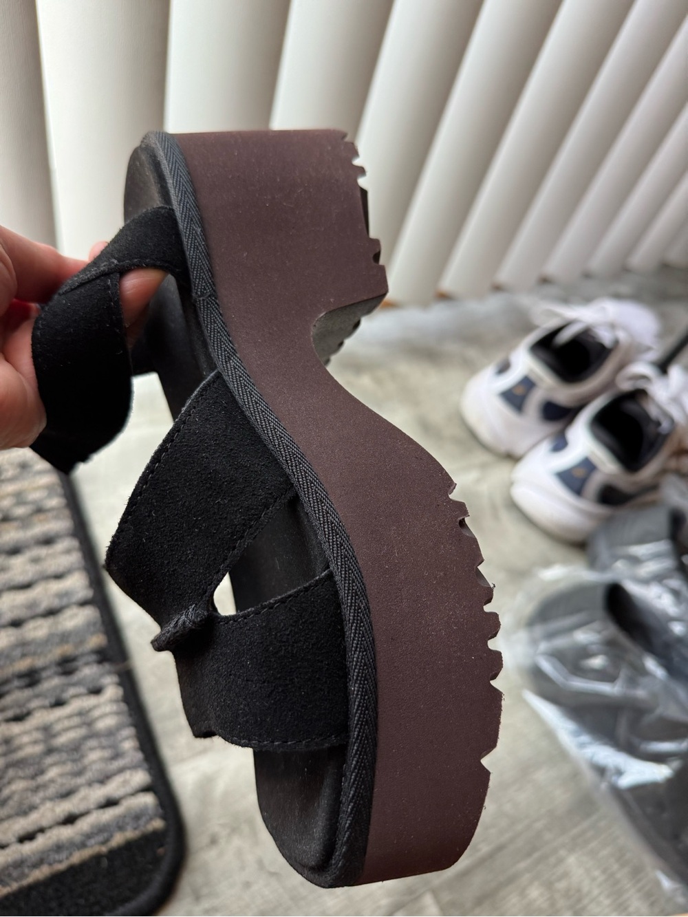UGG New Heights Ankle Strap Heeled Platform Sandals - Picture 4 of 12